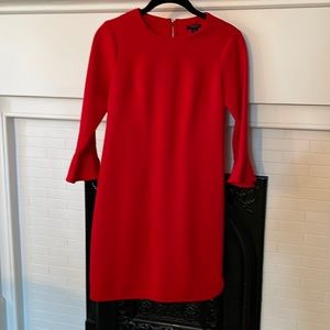 Long sleeve dress with flared sleeves